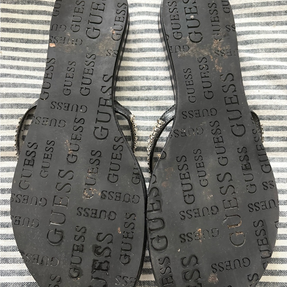GUESS Black Rhinestone Sandals - Picture 3 of 4